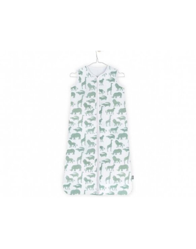 Jollein Muslino medvilnės miegmaišis Safari Green 70cm Jollein Muslino medvilnės miegmaišis Safari Green 70cm