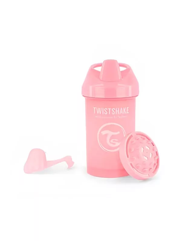 Twistshake rožinė gertuvė–neprabėganti 300 ml nuo 6 mėn.  78273