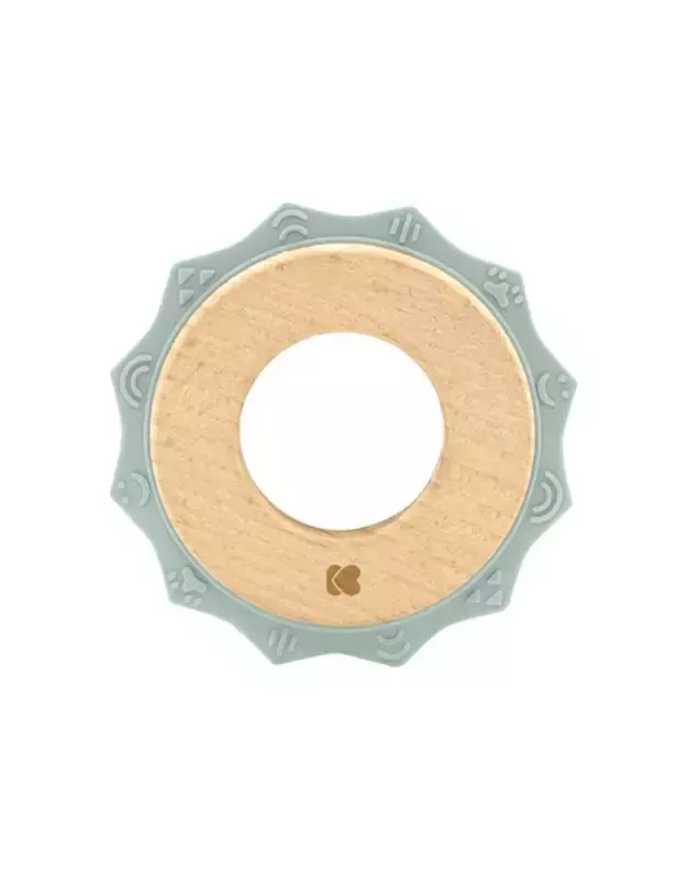 Kikka Boo medinis ir silikoninis kramtukas kūdikiui  Mint