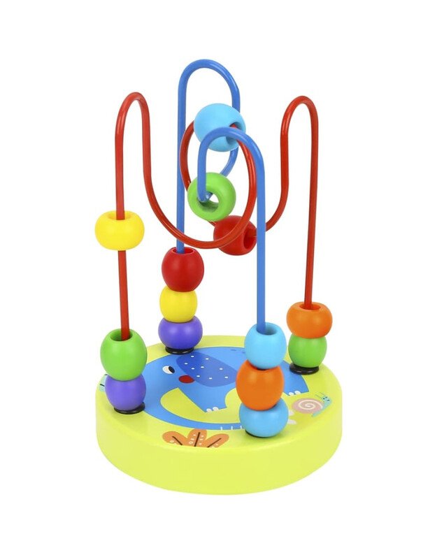 Tooky Toy medinė edukacinė motorinė kilpa – lavinamasis labirintas vaikams