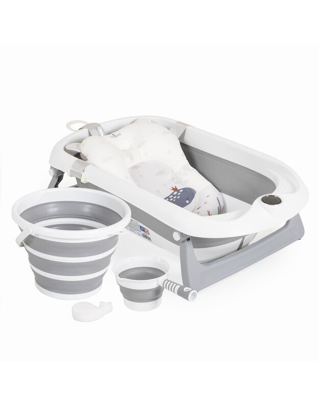 Cangaroo Cangaroo Balena Grey sulankstomas kūdikio vonelės rinkinys