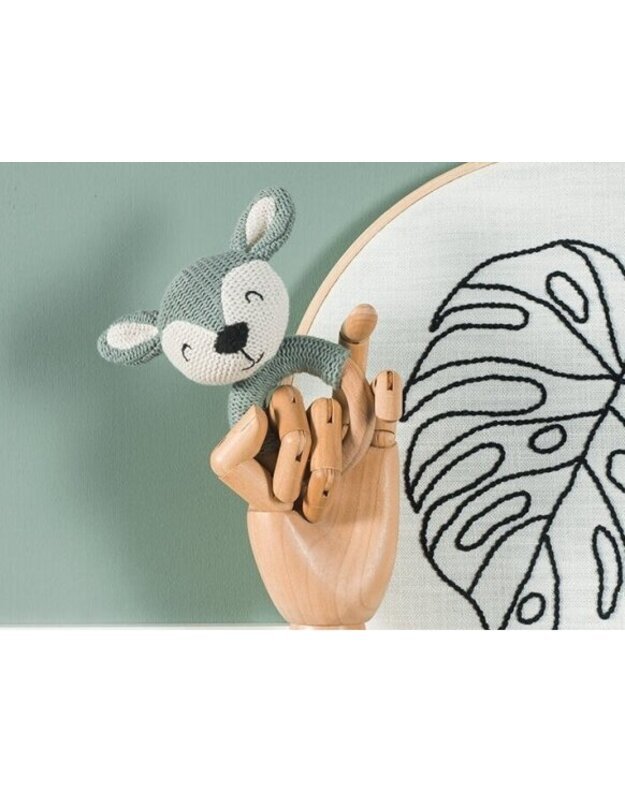 Jollein teether-rattle "Deer" Ash Green