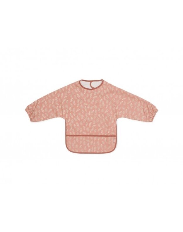 Jollein bib with sleeves, waterproof Meadow Rosewood