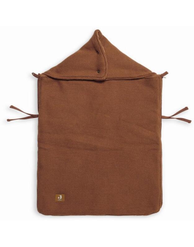 Jollein Basic Knit Karamelės spalvos šiltas vokelis kūdikių automobilinei kėdutei (0+) 4