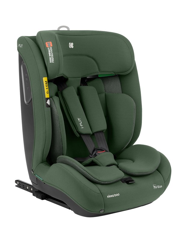 KikkaBoo i-Flit i-Size Car Seat 76–150 cm Army Green 1