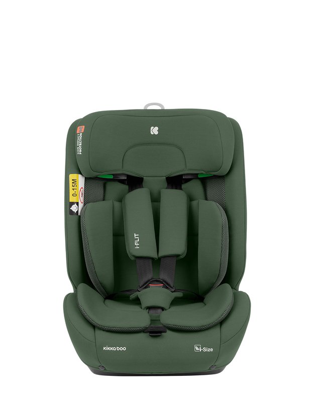 KikkaBoo i-Flit i-Size Car Seat 76–150 cm Army Green