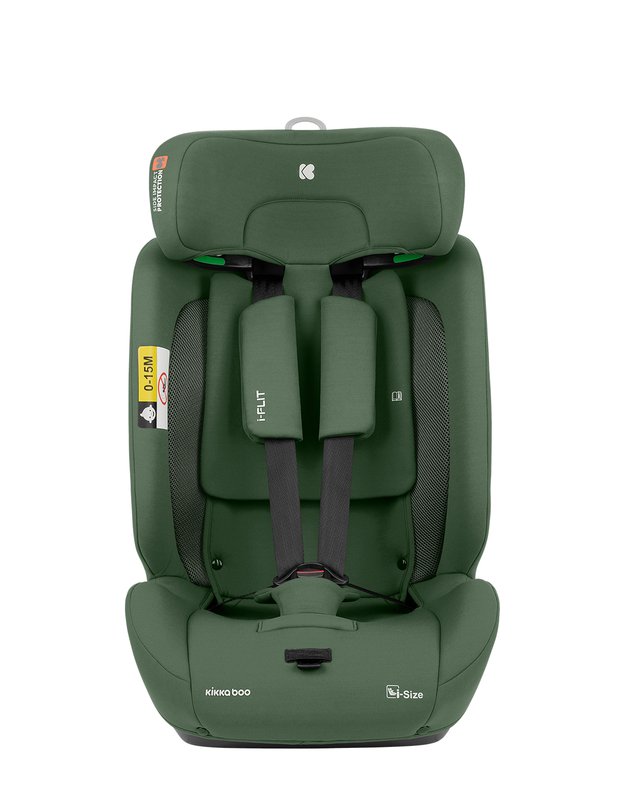 KikkaBoo i-Flit i-Size Car Seat 76–150 cm Army Green 2