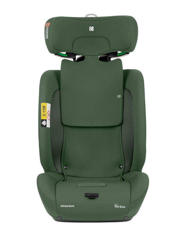 KikkaBoo i-Flit i-Size Car Seat 76–150 cm Army Green 3