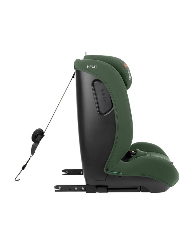 KikkaBoo i-Flit i-Size Car Seat 76–150 cm Army Green 6