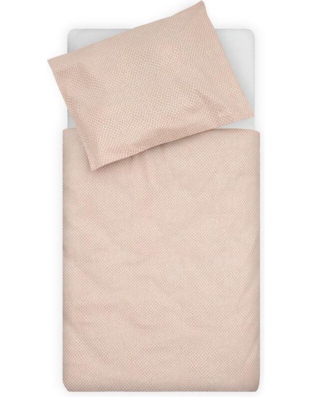 Jollein antklodės ir pagalvės užvalkalų komplektas Snake Pale Pink 100x135/140 cm