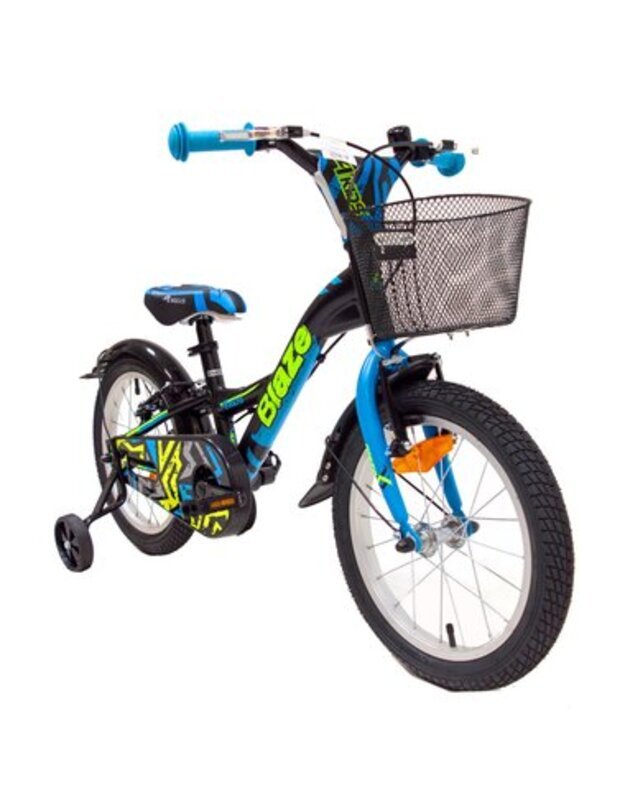 4KIDS Vaikiškas dviratis Blaze 16", aliuminis, juodas 1