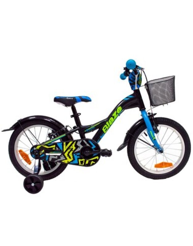 4KIDS Vaikiškas dviratis Blaze 16", aliuminis, juodas