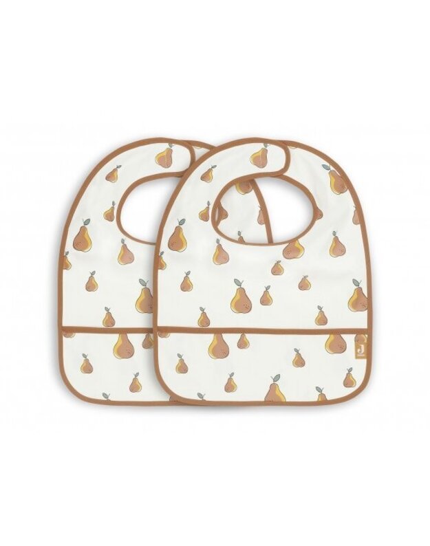 Jollein waterproof bib Bib with pocket - Pear 2pcs.