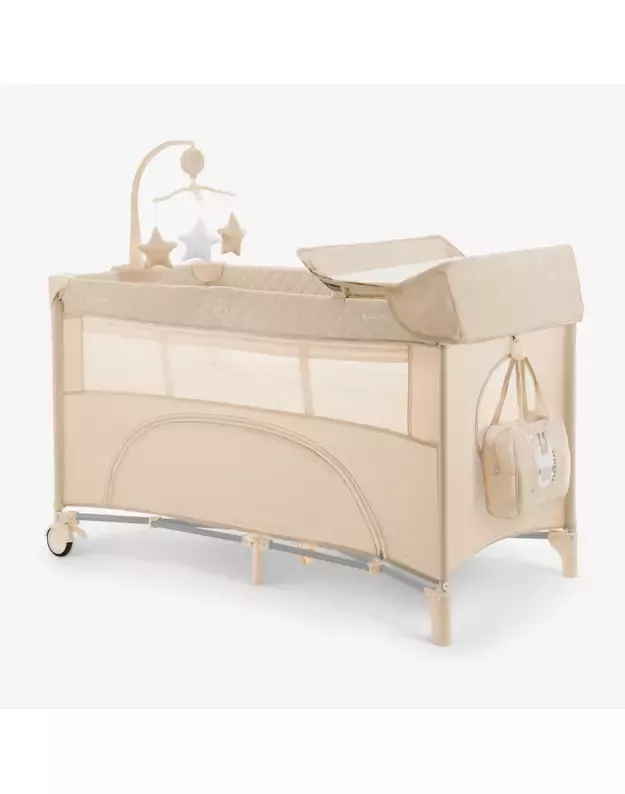 Dviejų lygių Kelioninė Lovytė - Kikka Boo Nighty Night Beige