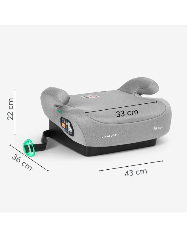 Automobilinė paaukštinta kėdutė i-Go Light Grey (i-Size 125-150 cm)