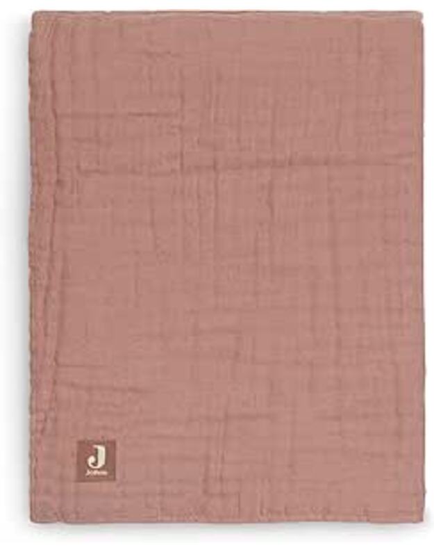 Jollein medvilninis pledukas kūdikiui Wrinkled Rosewood 75x100 cm 1