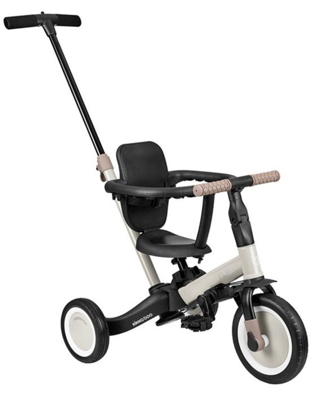 KikkaBoo Flip 5in1 triratukas Beige – daugiafunkcis augantis su vaiku