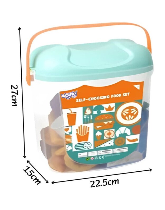 Woopie mažojo konditerio rinkinys – saldumynai ir desertai kibirėlyje, 40 detalių 2