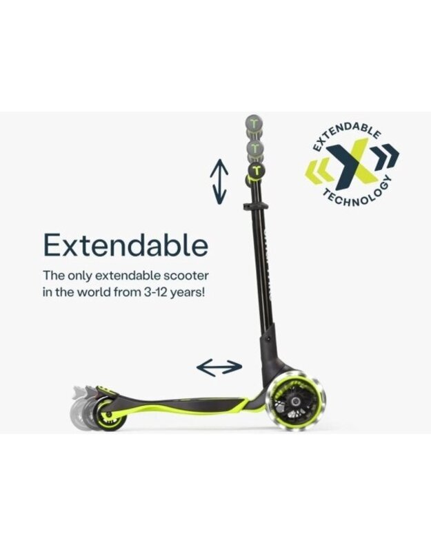 SmarTrike Xtend Ride On Scooter Plus Light Green – paspirtukas nuo 1 iki 12 metų 4