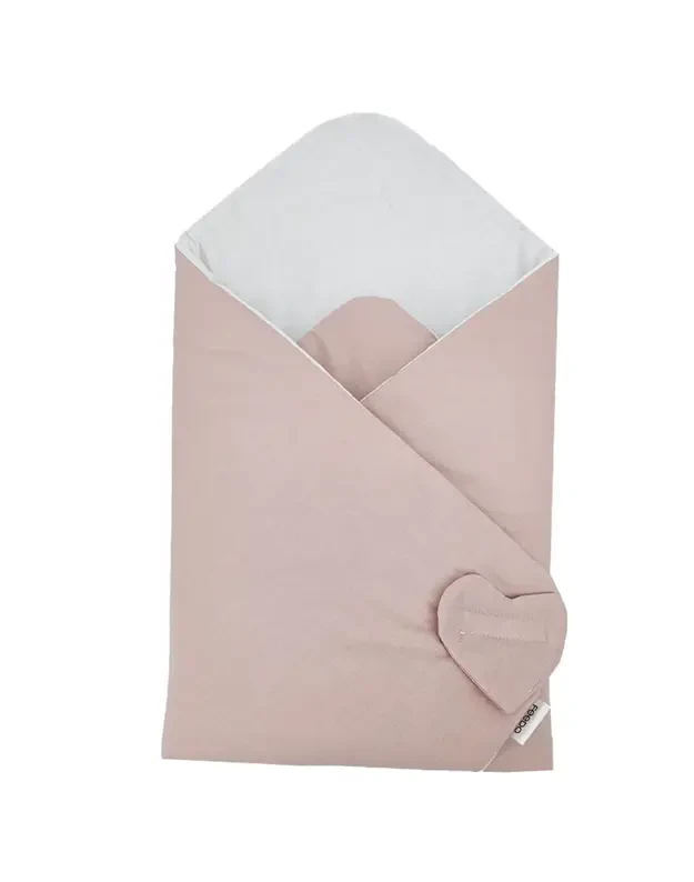 Feedo Double-Sided Swaddle Blanket Pastel Pink 75 x 75 cm