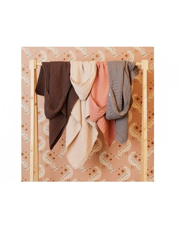 Jollein Cotton Hooded Towel Chestnut 75x75 cm 