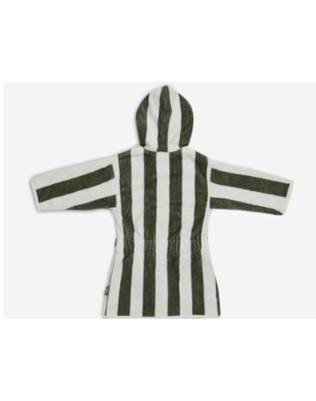 Jollein Stripe Terry Bathrobe 1–2 years Leaf Green GOTS – organic cotton
