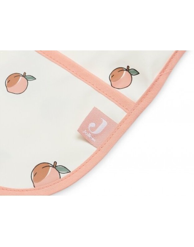 Jollein bib with sleeves, waterproof Peach