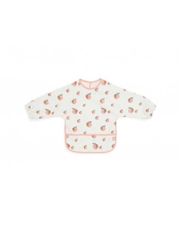 Jollein bib with sleeves, waterproof Peach