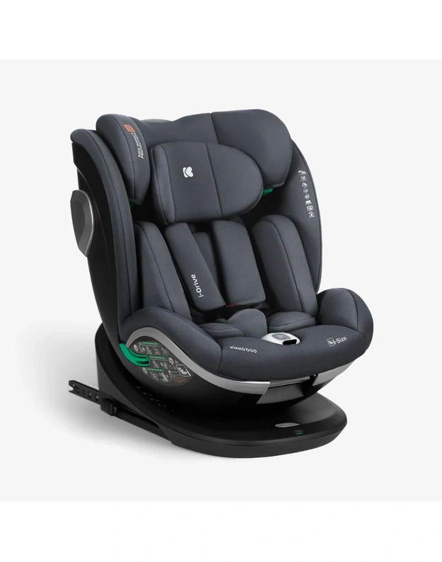 Automobilinė kėdutė Kikka Boo i-Drive Dark Grey &ndash; i-Size (40-150 cm)