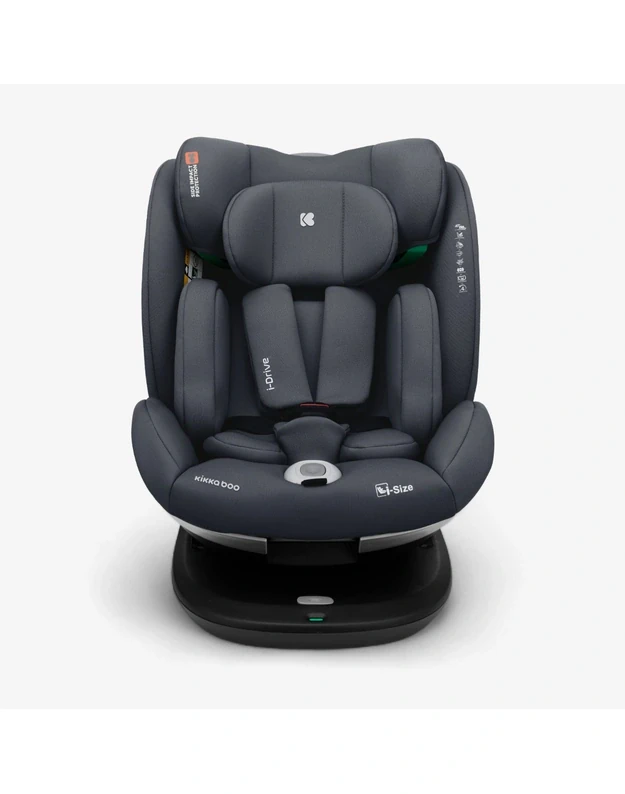 Automobilinė kėdutė Kikka Boo i-Drive Dark Grey &ndash; i-Size (40-150 cm)