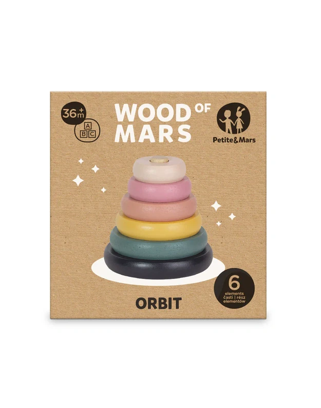 Medinis žaislas Petite&Mars Orbit Wood of Mars