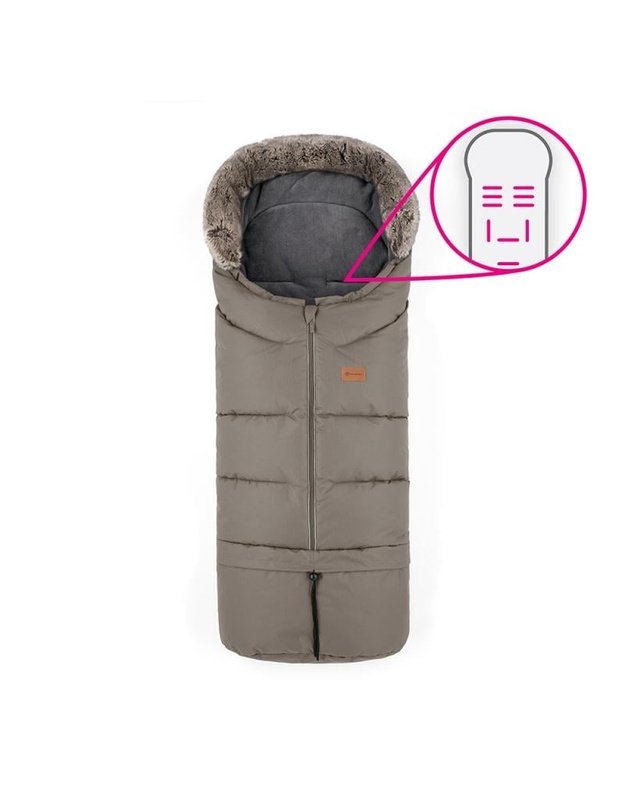 Petite&Mars 4in1 Winter Footmuff Arctic Horizontal Mocha Mousse