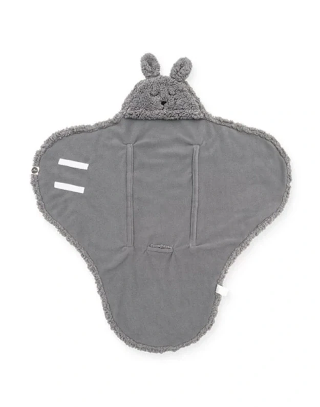 Jollein Bunny Baby Wrap Blanket 100x105 cm Storm Grey