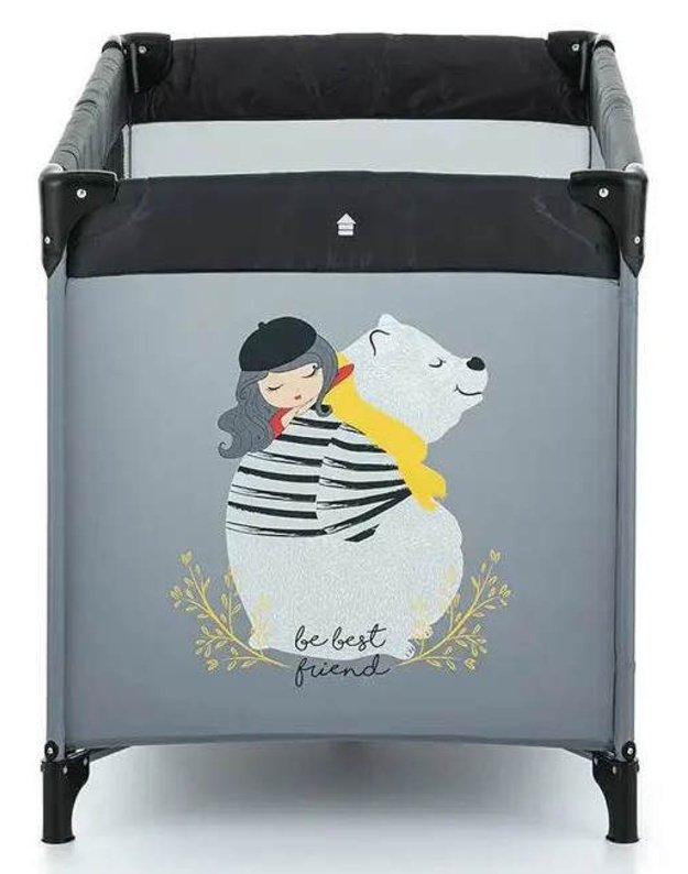 Petite&Mars Playpen Nyja Teddy Friend Coal 