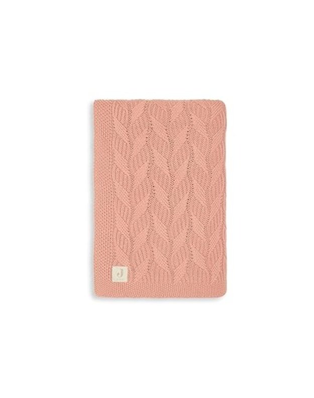 Jollein megztas pledas Spring Knit Rosewood Pink 100x150 cm