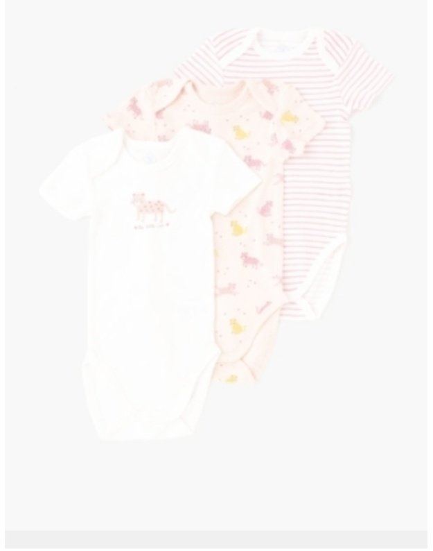 Rožinis / baltas smėlinukas kūdikiams 3 mėn. TEX BABY