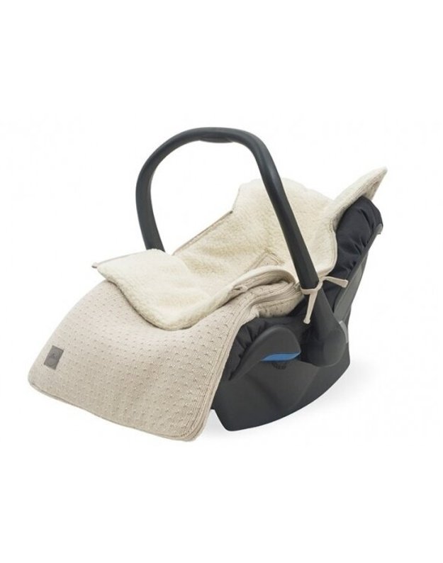Jollein Bliss Knit Nougat cover for car seat, bassinet