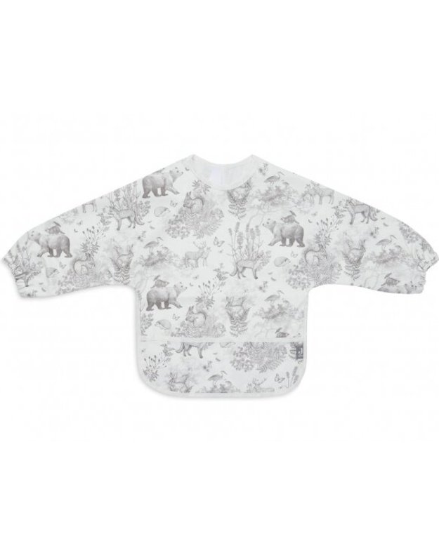 Jollein bib with sleeves, waterproof Blue Forest Animals