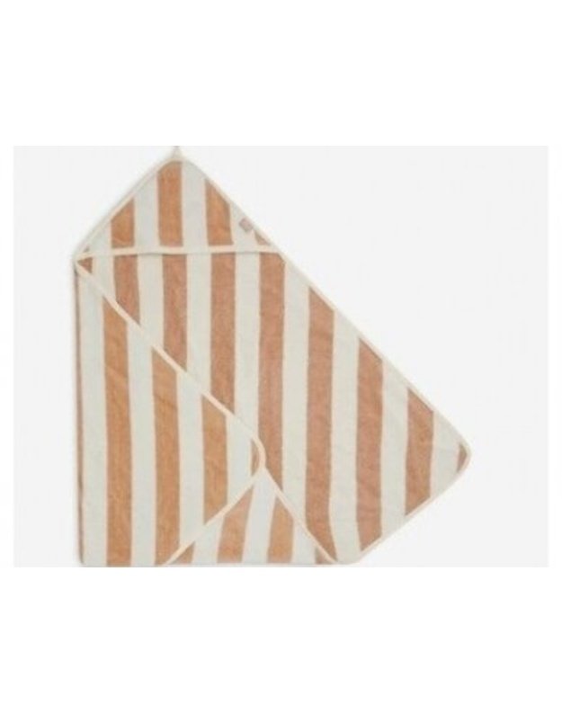 Jollein Terry Hooded Towel Biscuit GOTS 75x75 cm