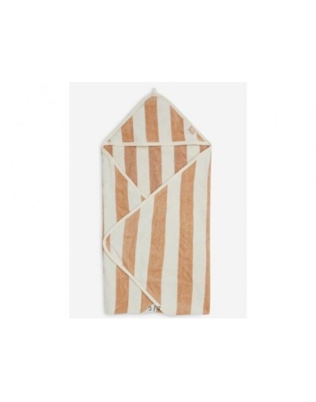 Jollein Terry Hooded Towel Biscuit GOTS 75x75 cm