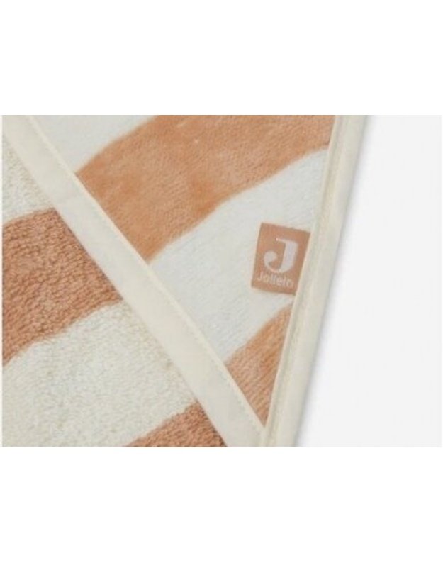 Jollein Terry Hooded Towel Biscuit GOTS 75x75 cm