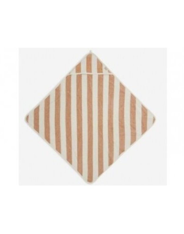Jollein Terry Hooded Towel Biscuit GOTS 75x75 cm