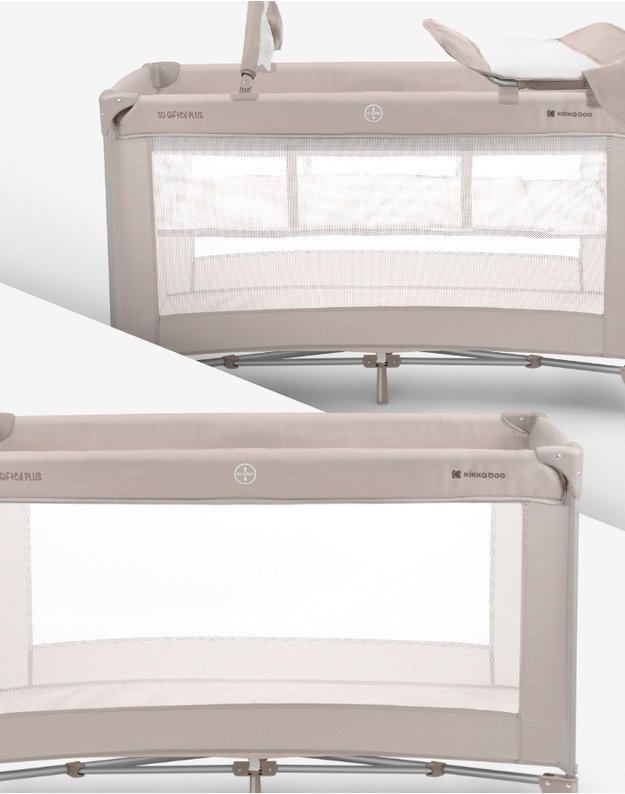 KikkaBoo So Gifted PLUS Travel Cot Beige 
