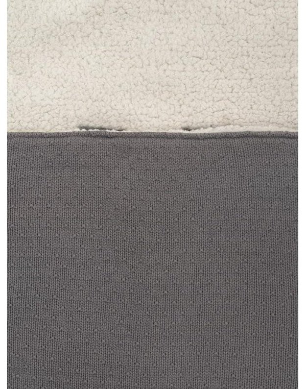 Jollein Bliss Knit Footmuff for Car Seat & Stroller, Storm Grey, 82×42 cm