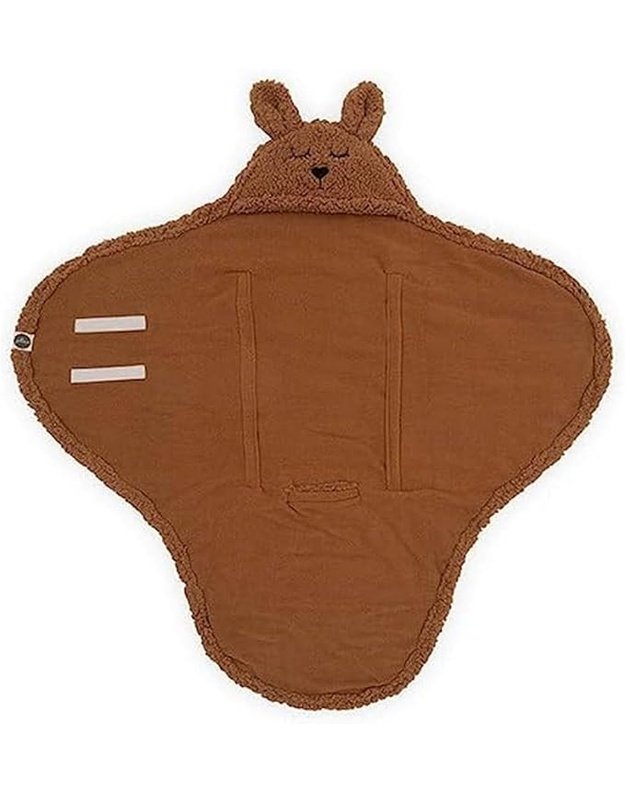 Jollein Bunny Baby Wrap Blanket 100x105 cm Caramel Brown