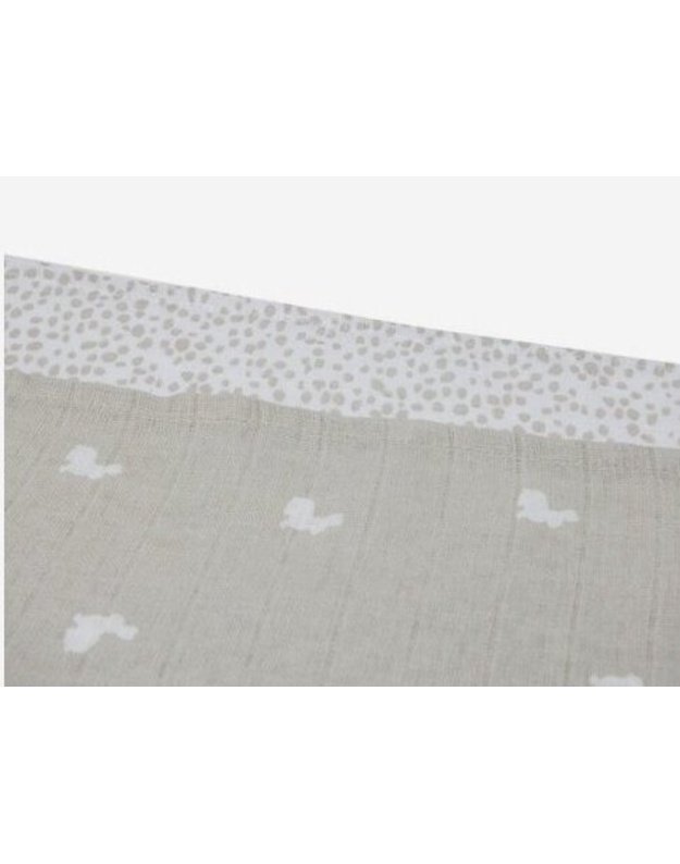 Jollein Cotton Muslin Cloths 70x70 cm Dotted Rabbit Nougat 2 pcs 