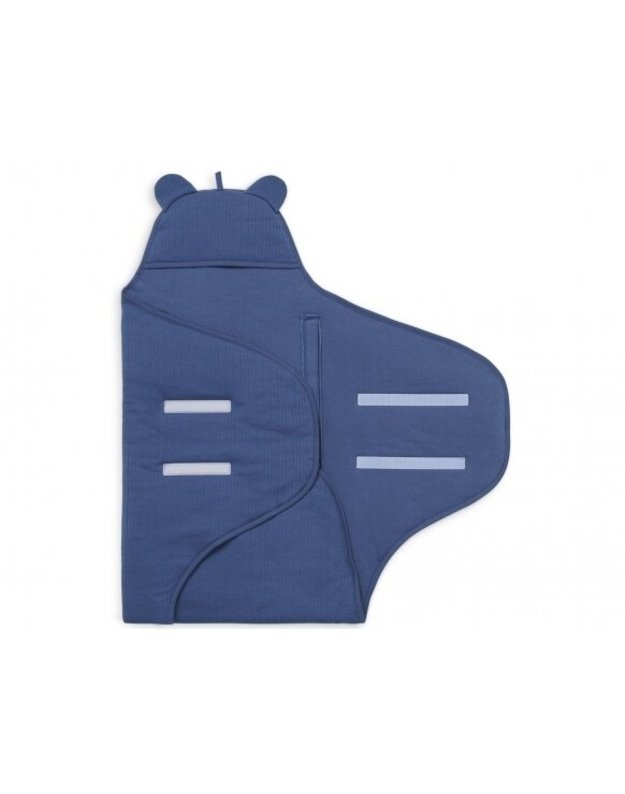 Jollein autokėdutės ir lop&scaron;io užklotas Basic Stripe Jeans Blue