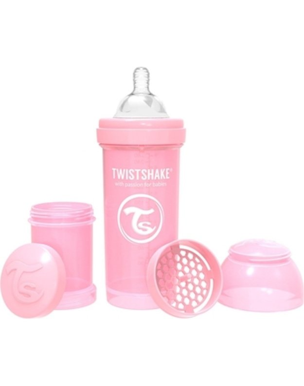 Twistshake Anti-Colic Baby Bottle 260ml Pastel Pink78255