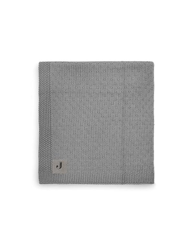 Jollein Bliss Knit Baby Blanket Storm Grey 100x150 cm 