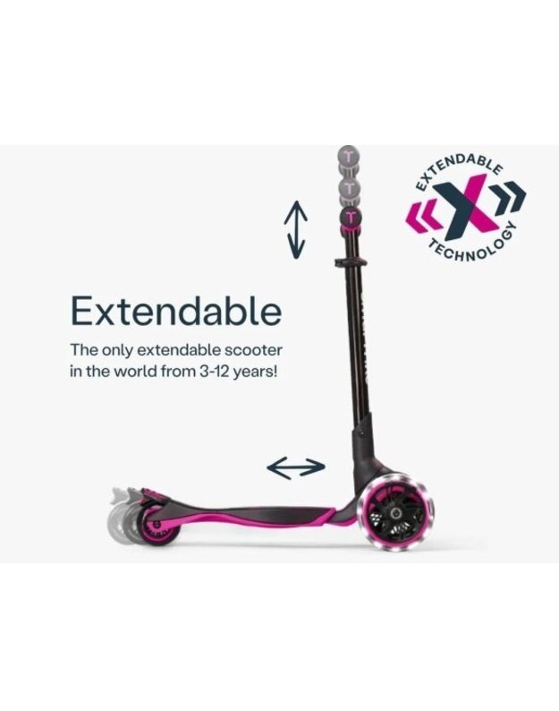 SmarTrike Xtend Ride On Scooter Plus Pink &ndash; paspirtukas nuo 1 iki 12 metų